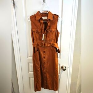 Banana Republic Sleeveless Dress NWT Rust Colour 6 TALL
